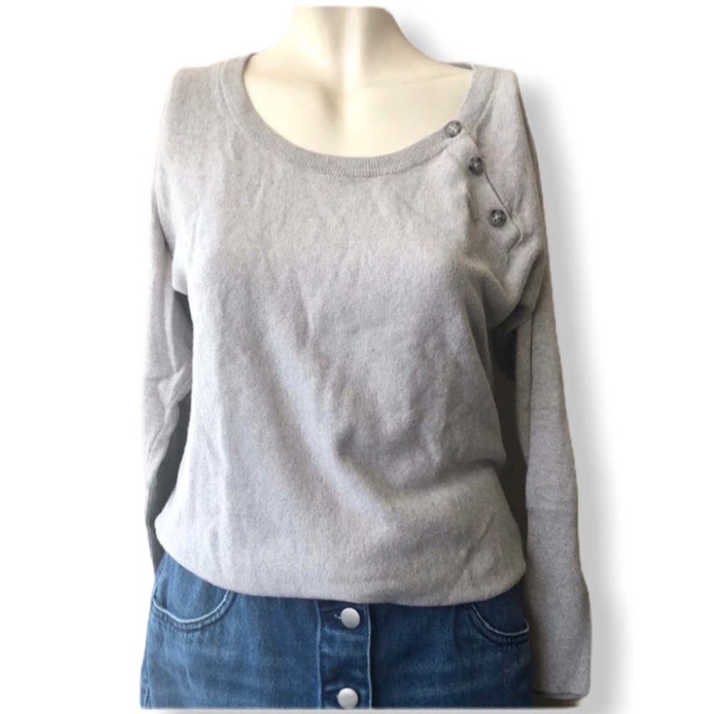 Talula by Aritzia Angora-Style Tunic Sweater with Shoulder Buttons Size S
